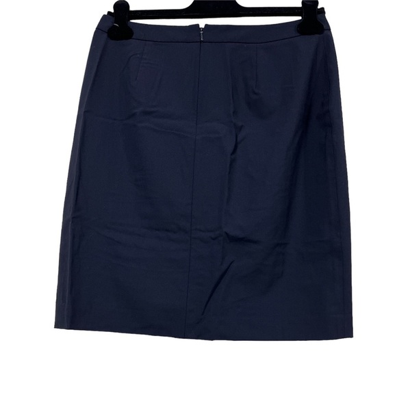 🆕 Brooks Brothers Front Pleat Wool Blend Skirt in Navy Blue - Picture 2 of 10